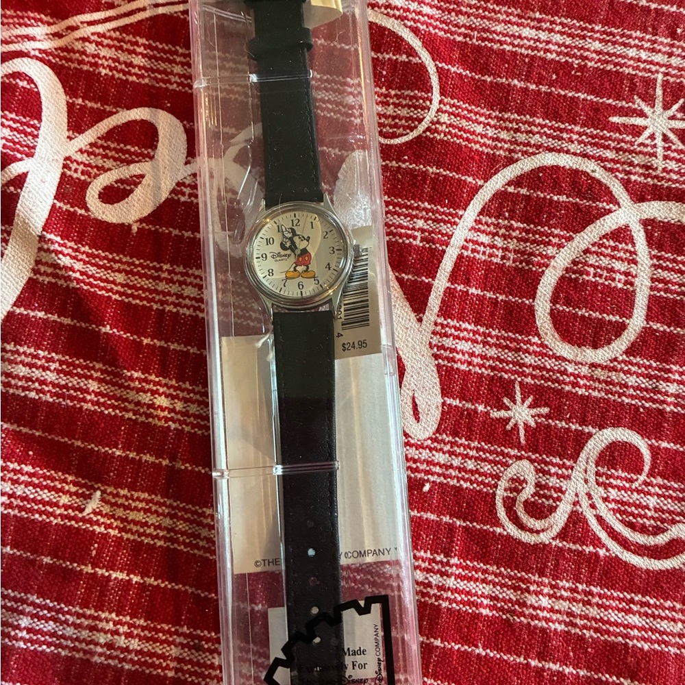 Disney Mickey Mouse Classic Black Leather Men's/Women’s  Watch